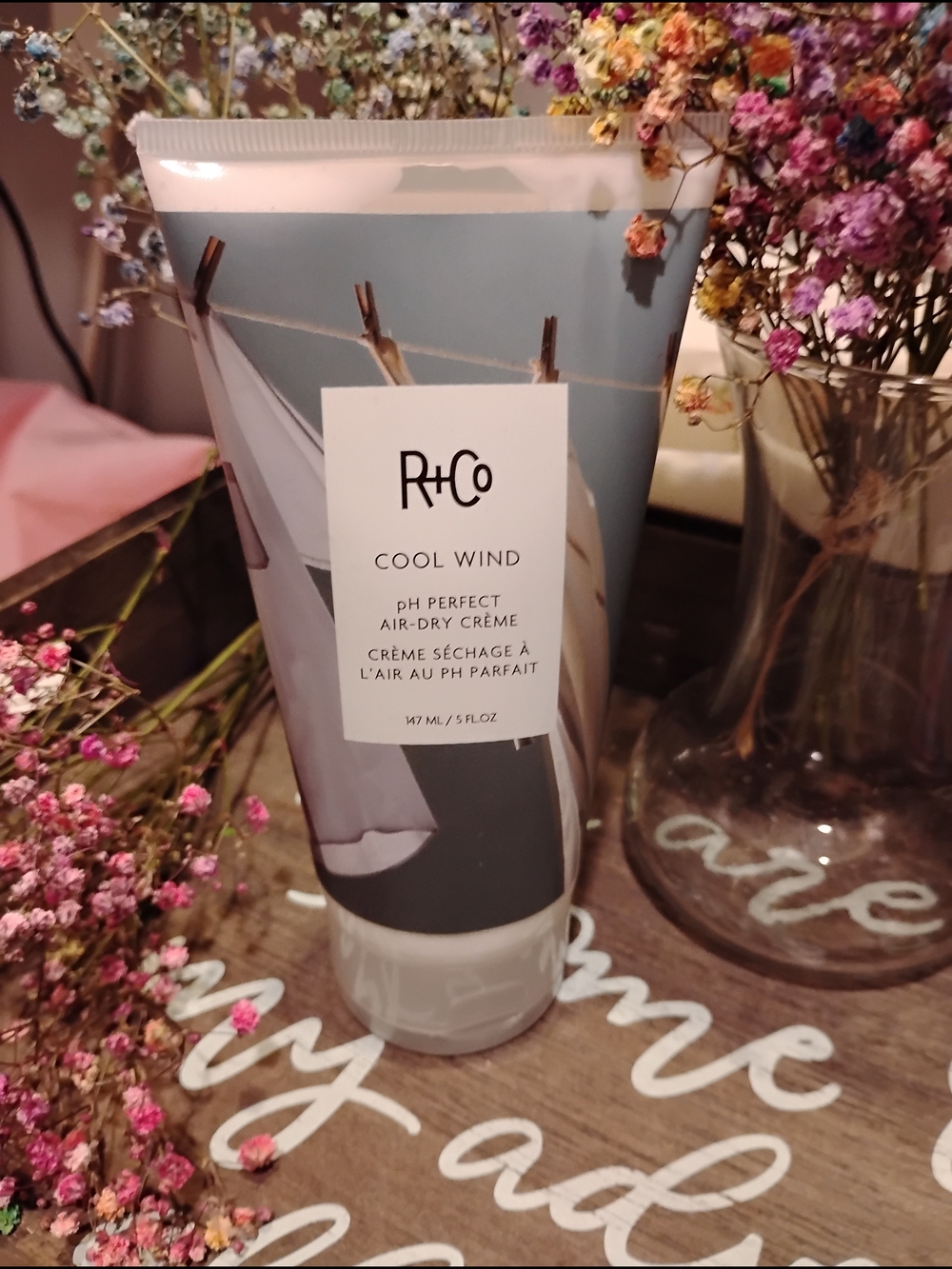 R+Co Cool Wind Air-Dry Crème — Blue and White Packaging